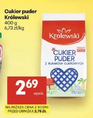 Cukier puder Królewski promocja w Delikatesy Centrum