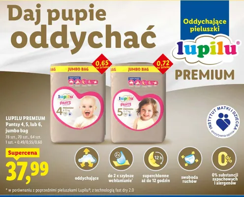 Pantsy 4, 5, lub 6, jumbo bag promocja w Lidl