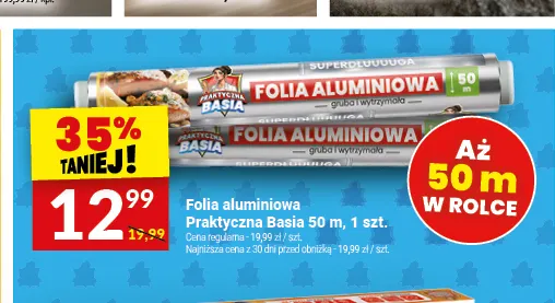 Folia aluminiowa Praktyczna Basia 50 m promocja w Twój Market