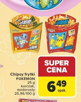 Chipsy frytki POKÉMON promocja w Carrefour Market