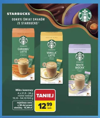 Miks kawowy Starbucks Vanilla Latte 4-pak promocja w Carrefour