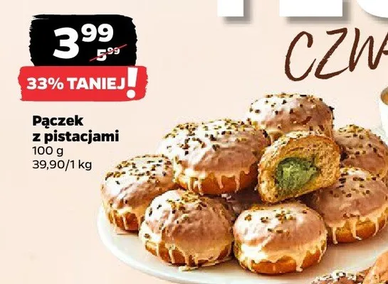 Pączek z pistacjami promocja w Netto