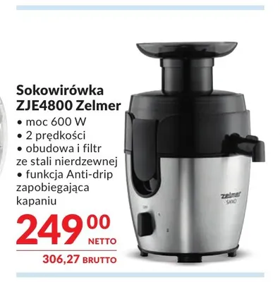 Sokowirówka ZJE4800 Zelmer promocja w Makro