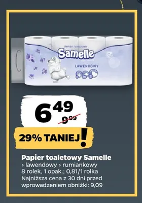 Papier toaletowy Samelle rumiankowy 8-pak promocja w Netto
