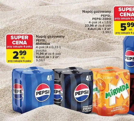 Napój gazowany Pepsi 4-pak promocja w Carrefour
