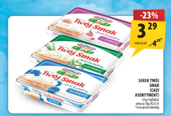 Serek Twój Smak naturalny Piątnica promocja w Arhelan