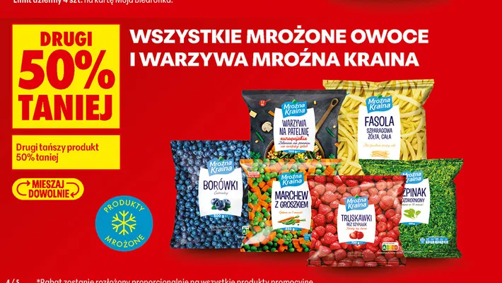 Fasola szparagowa żółta cała Mroźna Kraina promocja w Biedronka