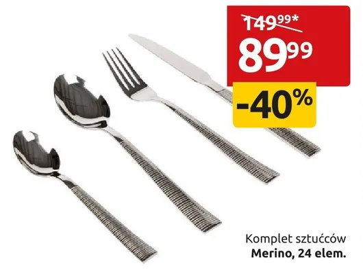 Komplet sztućców Merino, 24 elem. promocja w Black Red White