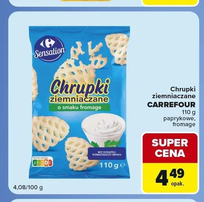 Chrupki ziemniaczane o smaku fromage Carrefour Sensation promocja w Carrefour Express