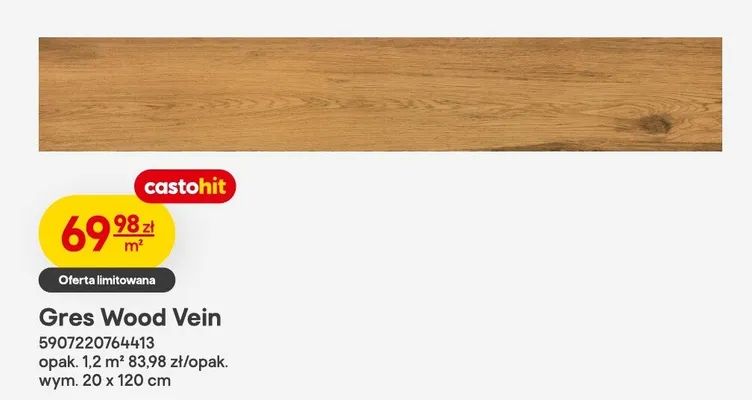 Gres Wood Vein promocja w Castorama