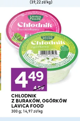 Chłodnik ogórkowy Lavica Food promocja w Stokrotka