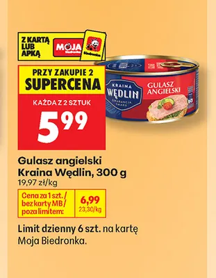 Gulasz angielski Kraina Wędlin promocja w Biedronka
