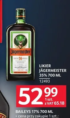 Likier Jägermeister 35% promocja w Selgros