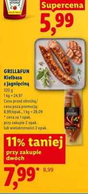 Kiełbasa z jagnięciną Grill&Fun promocja w Lidl