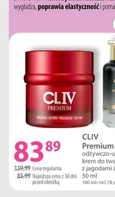 Odżywczo-ujędrniający krem do twarzy z jagodami żeń-szenia CLIV Premium promocja w Hebe