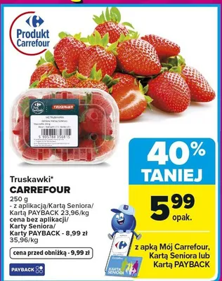 Truskawki 250 g Carrefour promocja