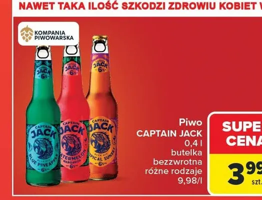 Piwo Captain Jack Sunset promocja w Carrefour