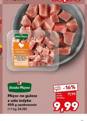 Mięso na gulasz z uda indyka Stoisko Mięsne promocja w Kaufland