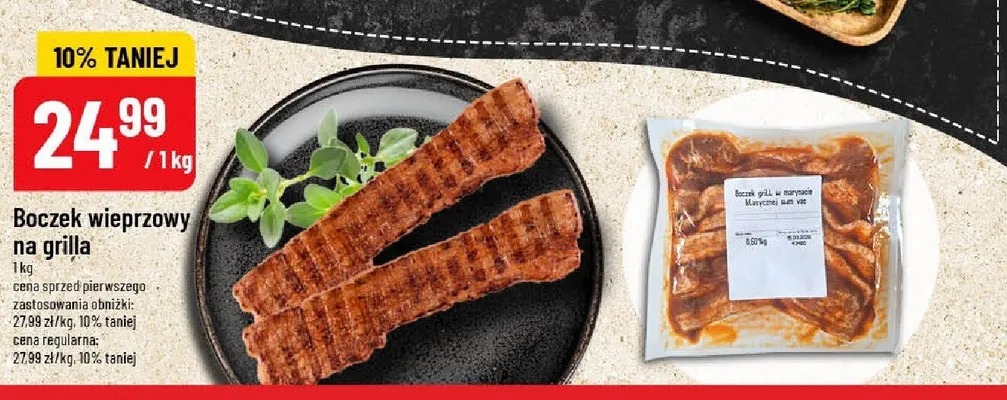 Boczek wieprzowy na grilla promocja w POLOmarket