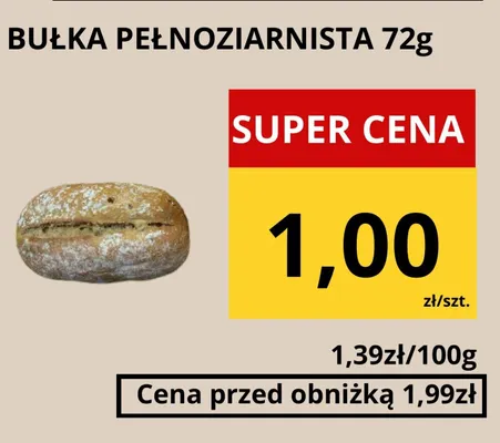Bułka pełnoziarnista promocja w Supeco