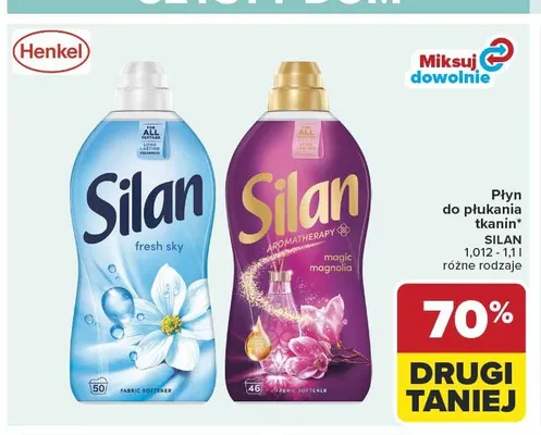 Płyn do płukania tkanin Silan magic magnolia promocja w Carrefour Market