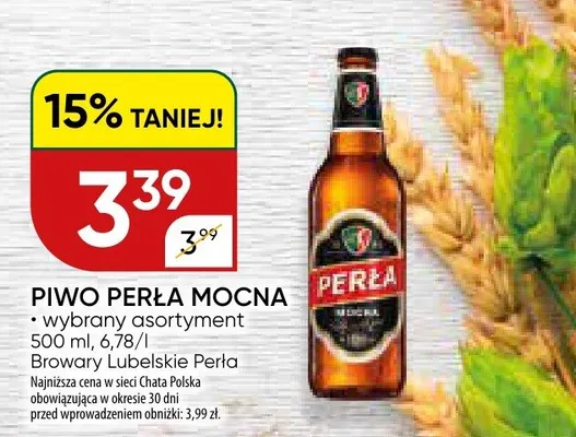 Piwo Perła Mocna wybrany asortyment promocja w Chata Polska