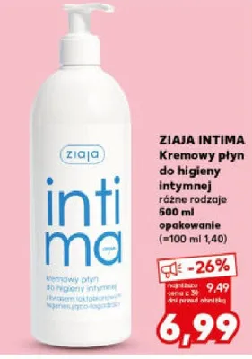 Kremowy płyn do higieny intymnej różne rodzaje promocja w Kaufland