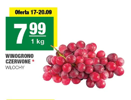 Winogrona czerwone promocja w SPAR
