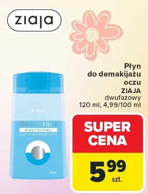 Płyn do demakijażu oczu dwufazowy promocja w Carrefour