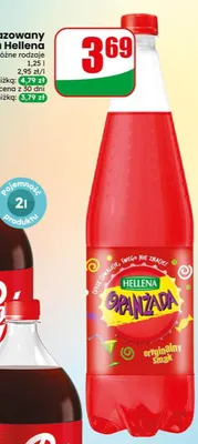 Napój gazowany oranżada Hellena promocja w Dino