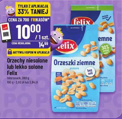 Orzeszki ziemne niesolone promocja w POLOmarket