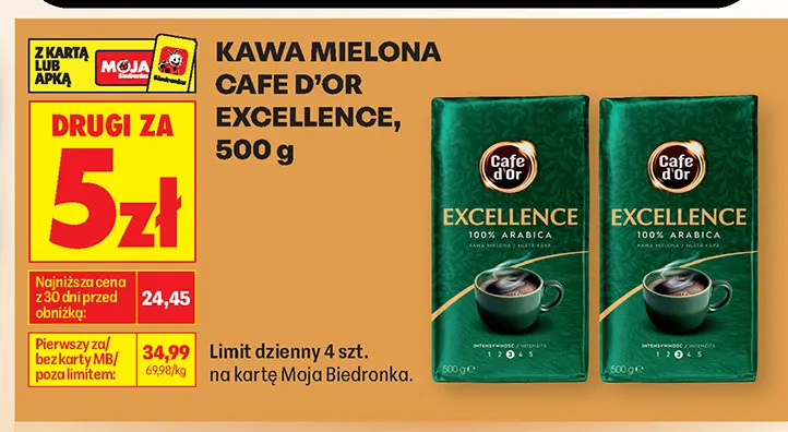 Kawa mielona Cafe d'Or Excellence promocja w Biedronka