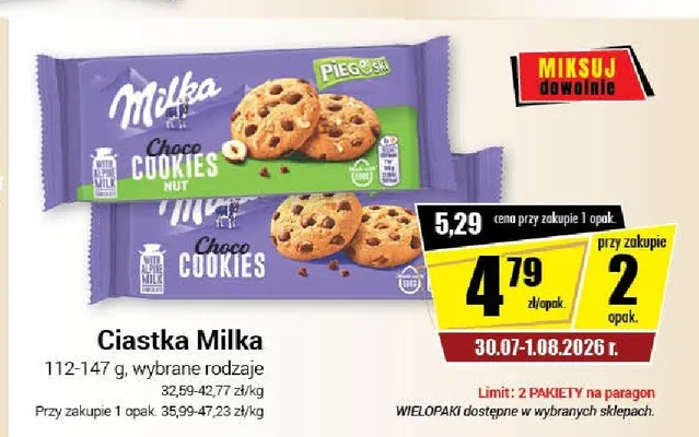 Ciastka Milka Choco Cookies Nut promocja w Premium Nasz Sklep