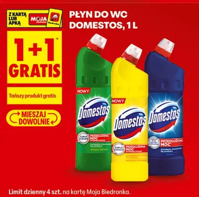 Płyn do WC  1+1 GRATIS promocja w Biedronka