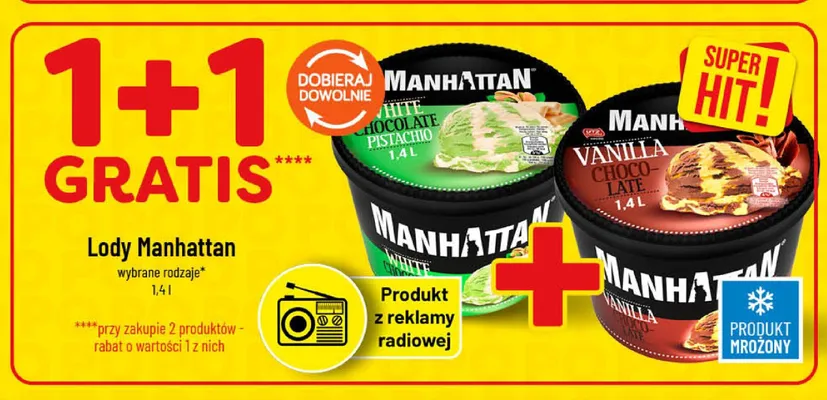 Lody Manhattan Vanilla Choco-Late promocja w POLOmarket