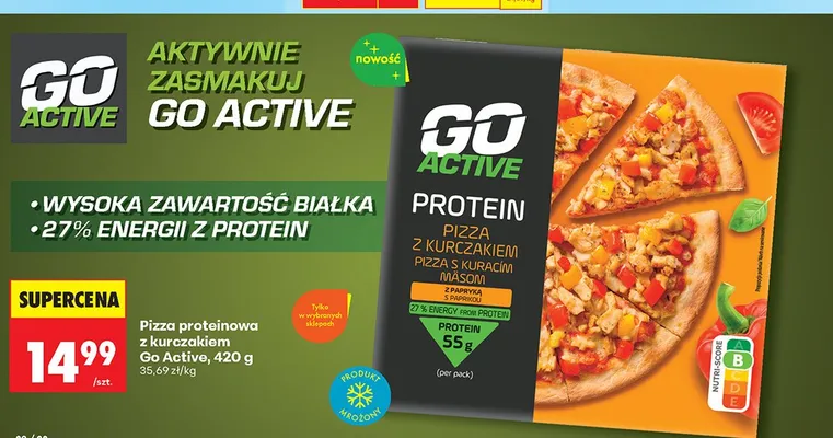 Pizza proteinowa z kurczakiem Go Active promocja w Biedronka