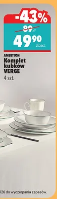 Komplet kubków Verge 4 szt. promocja w Biedronka