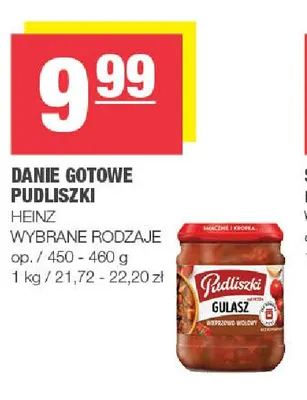 Danie gotowe Pudliszki promocja w SPAR