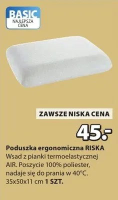 Poduszka ergonomiczna RISKA 35x50x11 cm promocja w Jysk