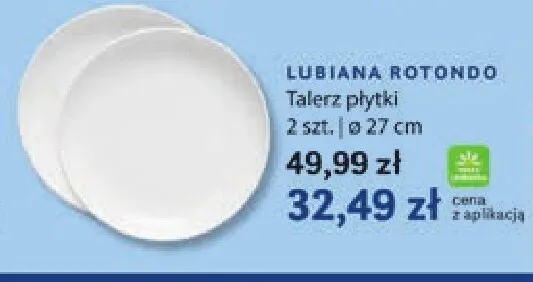 Talerz płytki 2-pak 27 cm Lubiana Rotondo promocja w Stokrotka