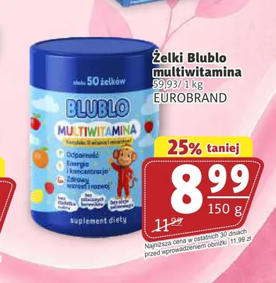 Żelki Blublo multiwitamina Eurobrand promocja w Prim Market