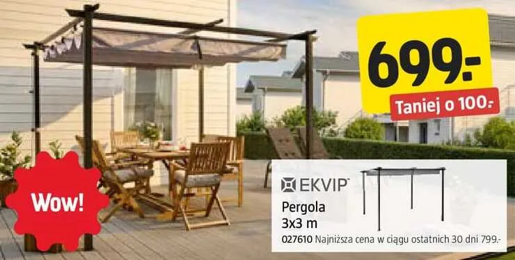 Pergola Ekvip 3x3m promocja w Jula