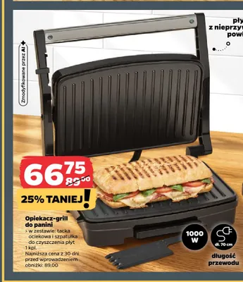 Opiekacz-grill do panini promocja w Netto