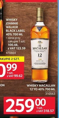 Whisky Macallan 12 YO promocja w Selgros