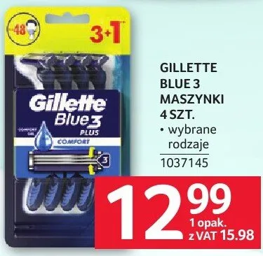 Maszynki Gillette Blue 3 4 szt. promocja w Selgros