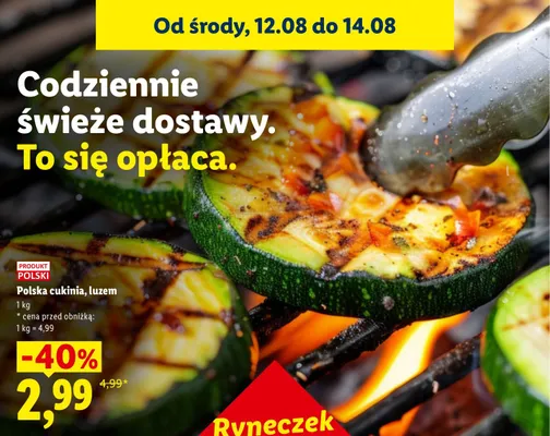 Cukinia polska luzem promocja w Lidl