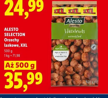 Orzechy laskowe Alesto Selection XXL promocja w Lidl