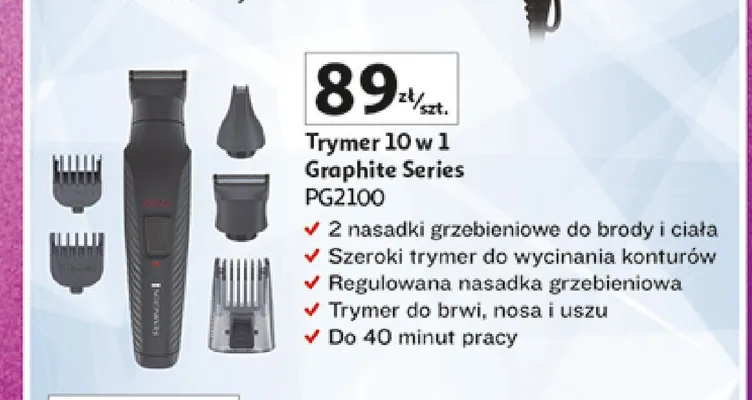Trymer 10w1 Remington Graphite Series PG2100 promocja w Auchan