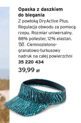 Opaska z daszkiem do biegania promocja w Tchibo
