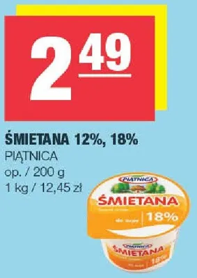 Śmietana 18% Piątnica promocja w SPAR
